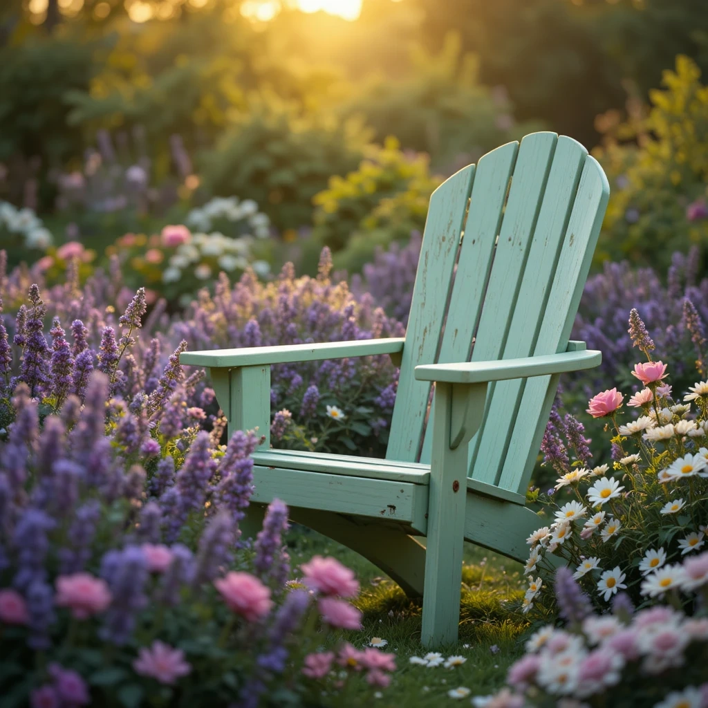 Painted Farmhouse-Style Adirondack Chair