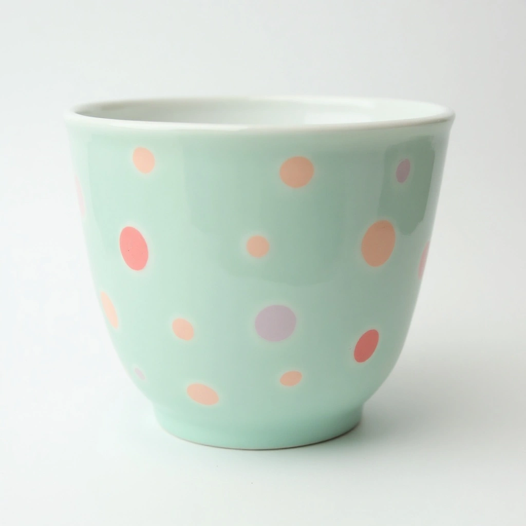 Pastel Polka Dot Spring Pot