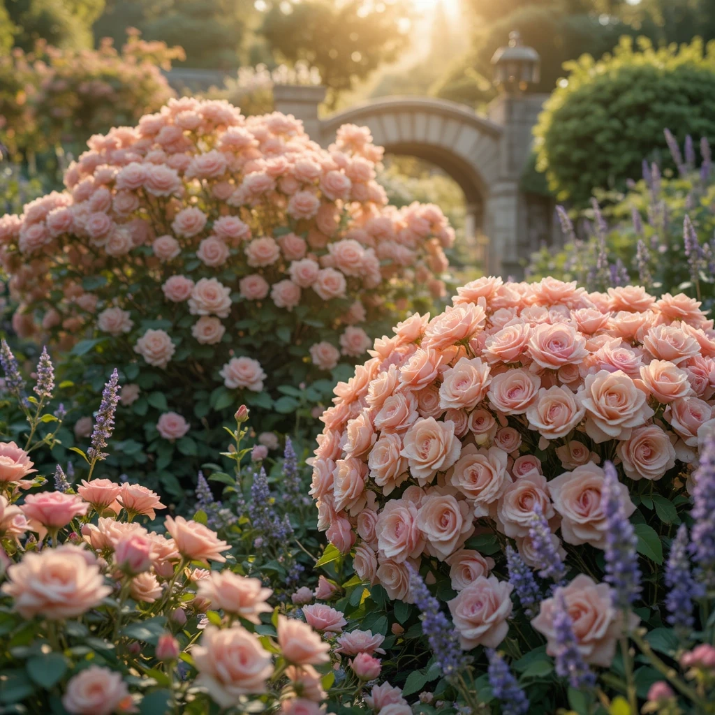 Peachy-Pink Cottage Garden Clusters