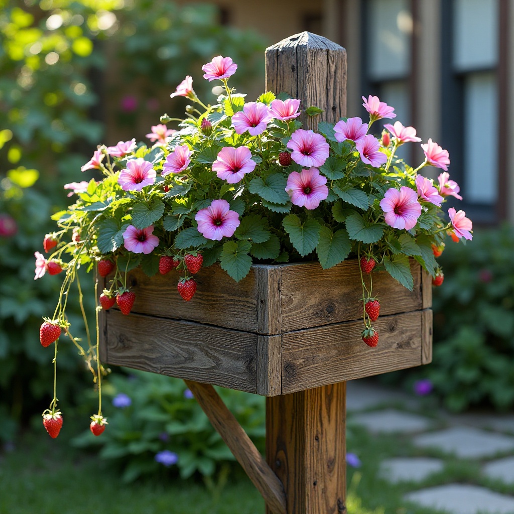 Rustic Wood Planter Box