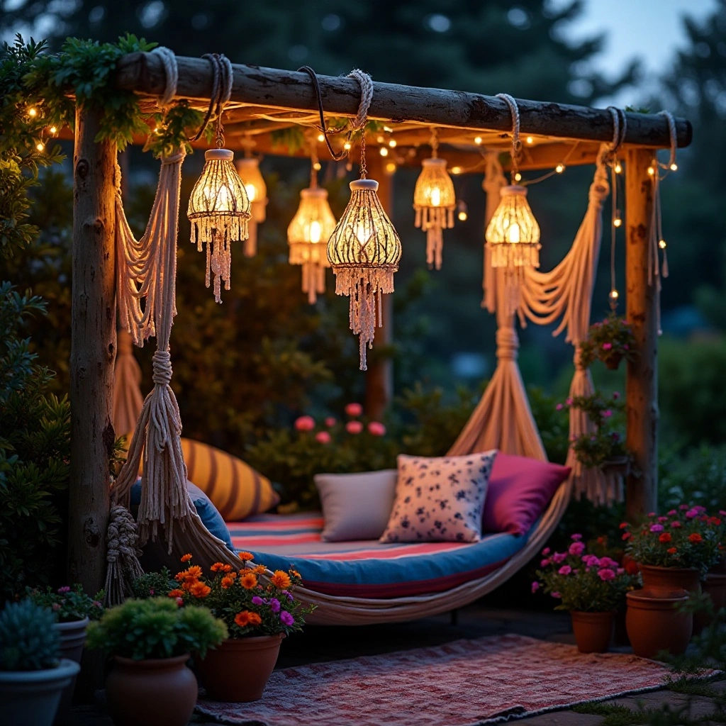 Solar-Powered Bohemian Chandelier