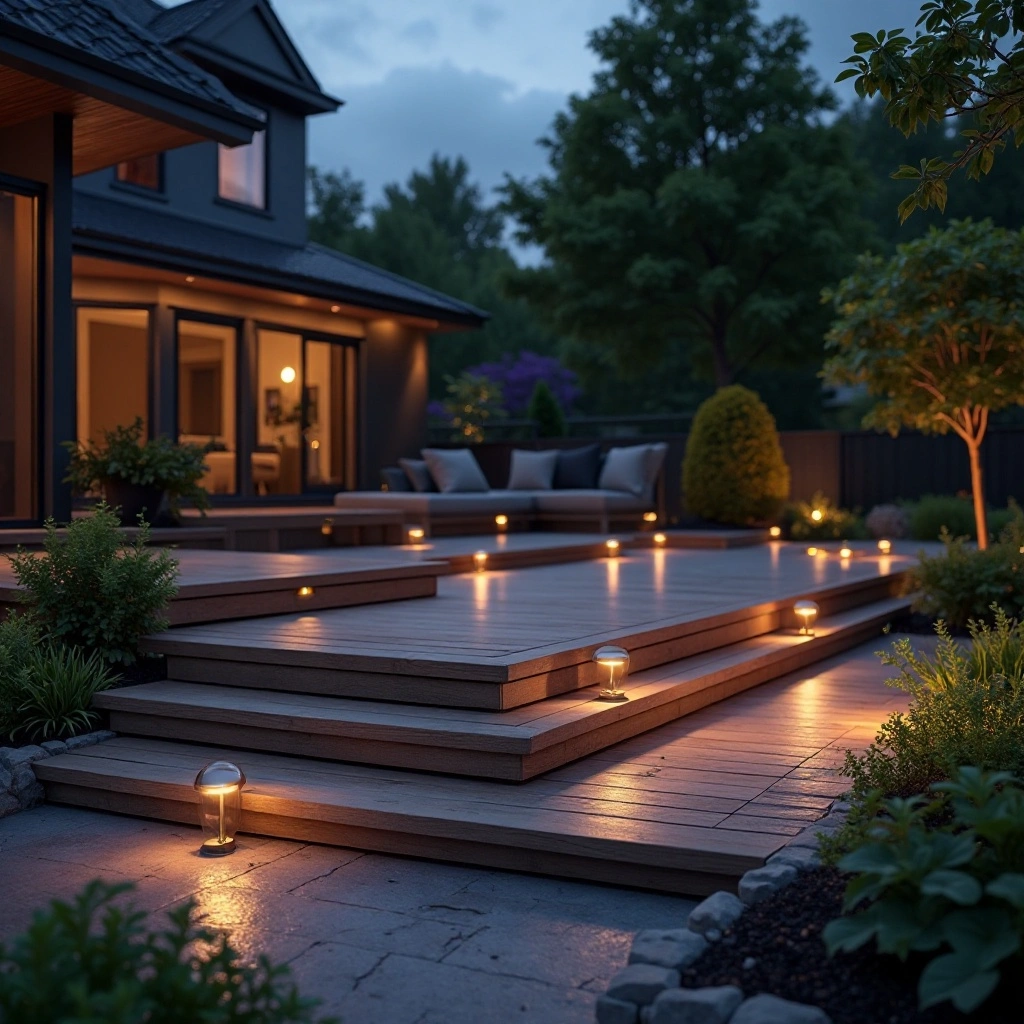 Solar-Powered Path and Deck Lights