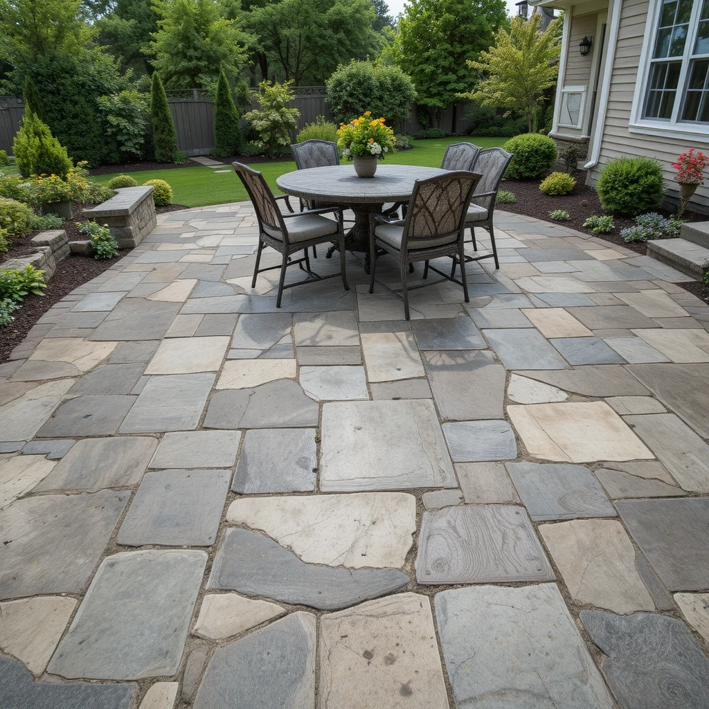 Stamped Concrete That Looks Like Natural Flagstone