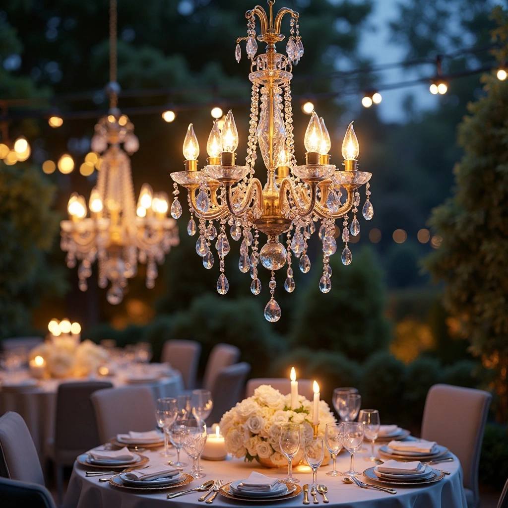 Starlight Crystal & Globe Chandelier