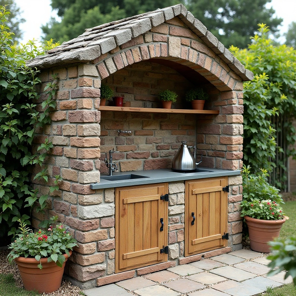 Stone & Brick Built-In Kitchen