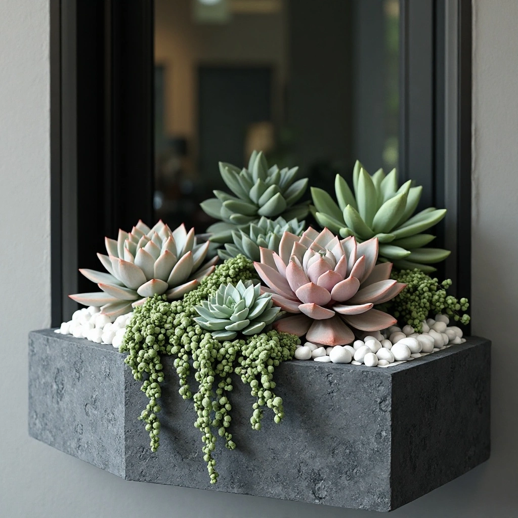 Succulent & Cactus Window Box