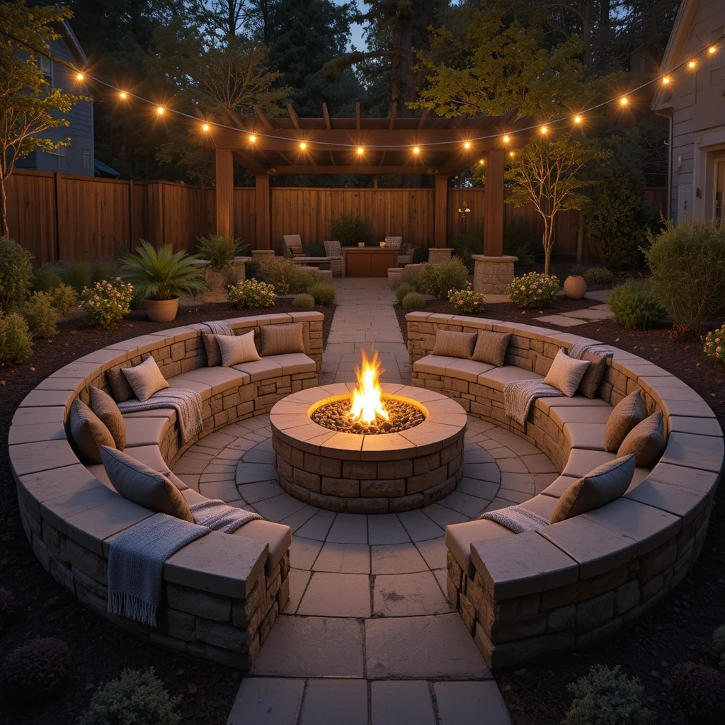 Sunken Fire Pit Lounge