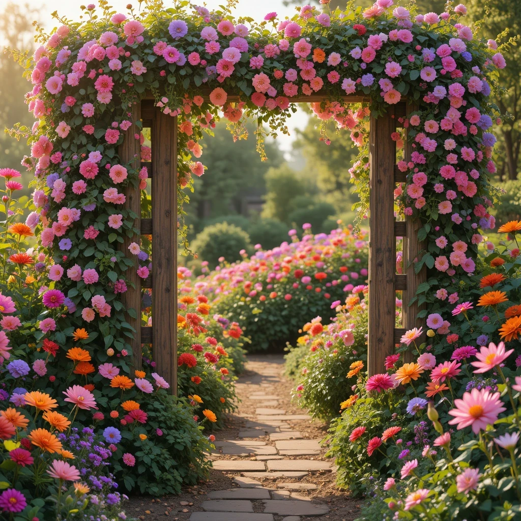 The Flower Cutting Garden Backdrop