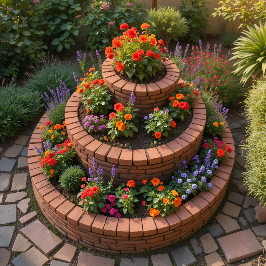 Tiered Terracotta Spiral