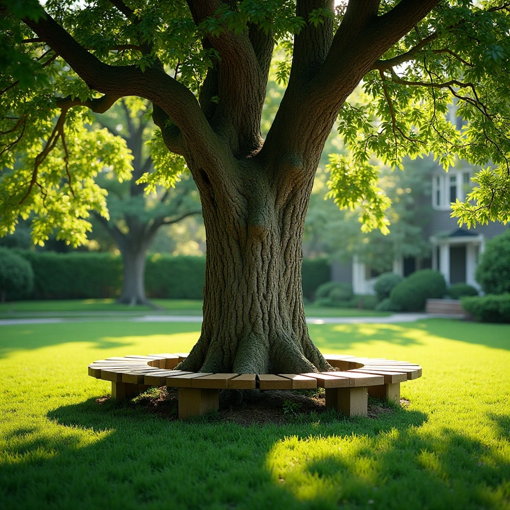 Tree Bench Surrounding a Shade Tree