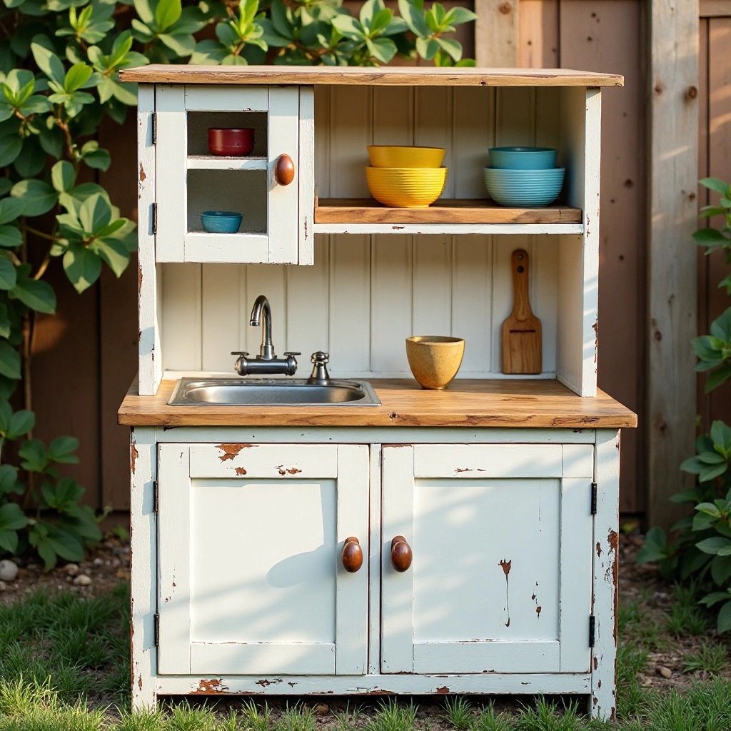 Upcycled Kitchen Cabinet Conversion