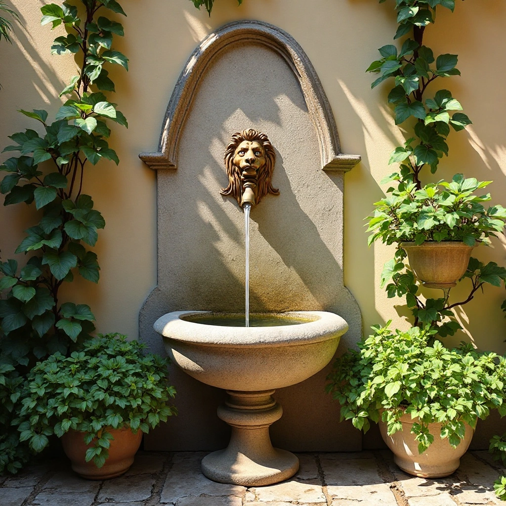 Wall-Mounted Spout Fountain