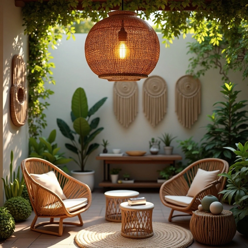 Wicker & Rattan Chandelier
