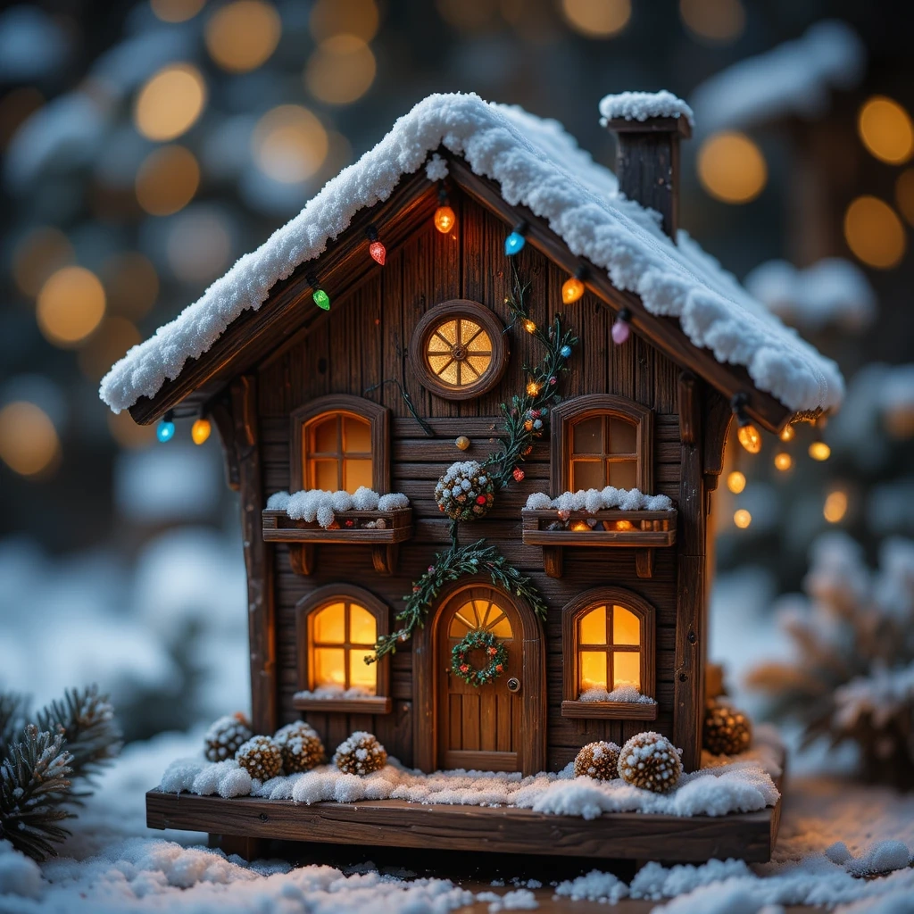 Winter Wonderland Snowy Chalet