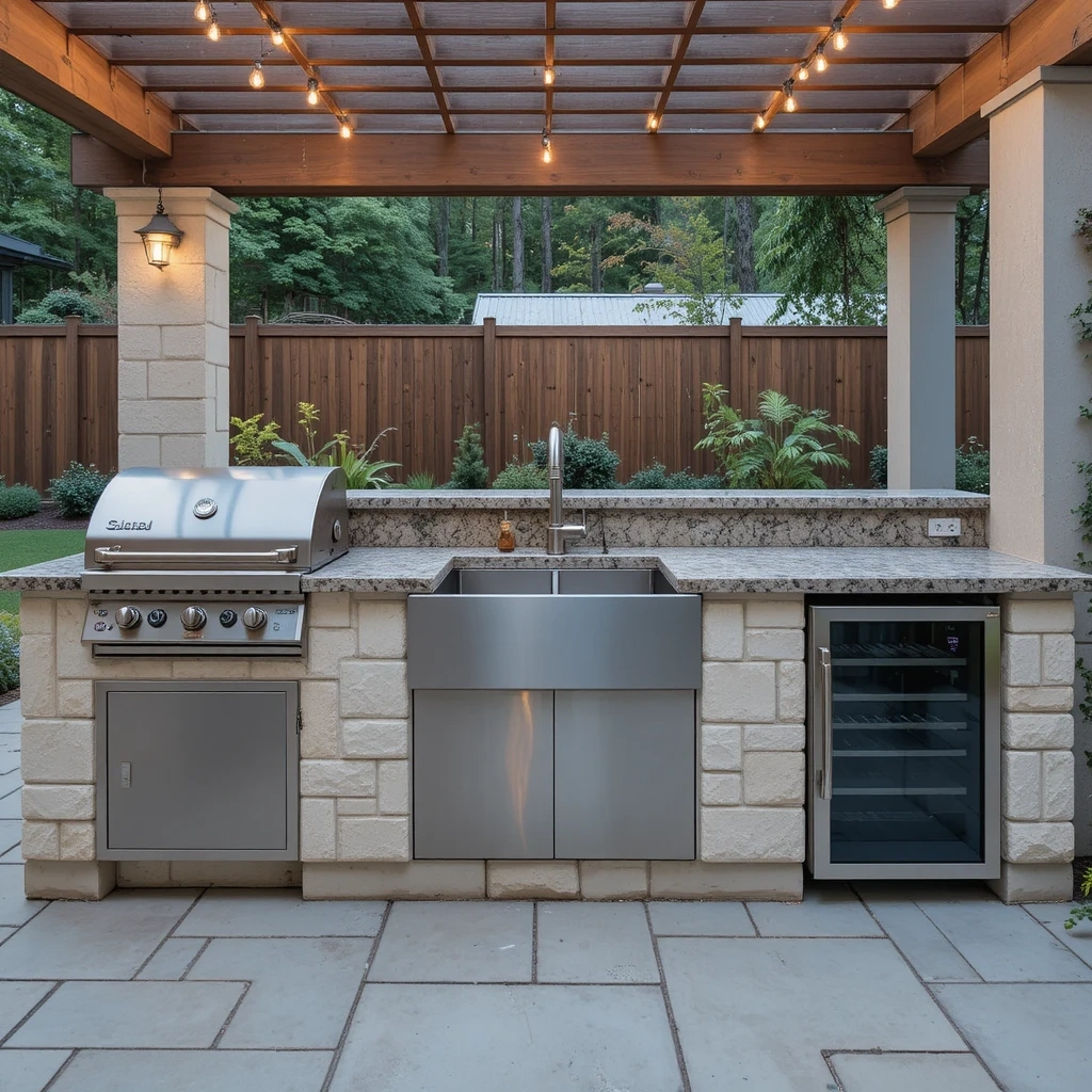 Built-In Outdoor Kitchen Sink