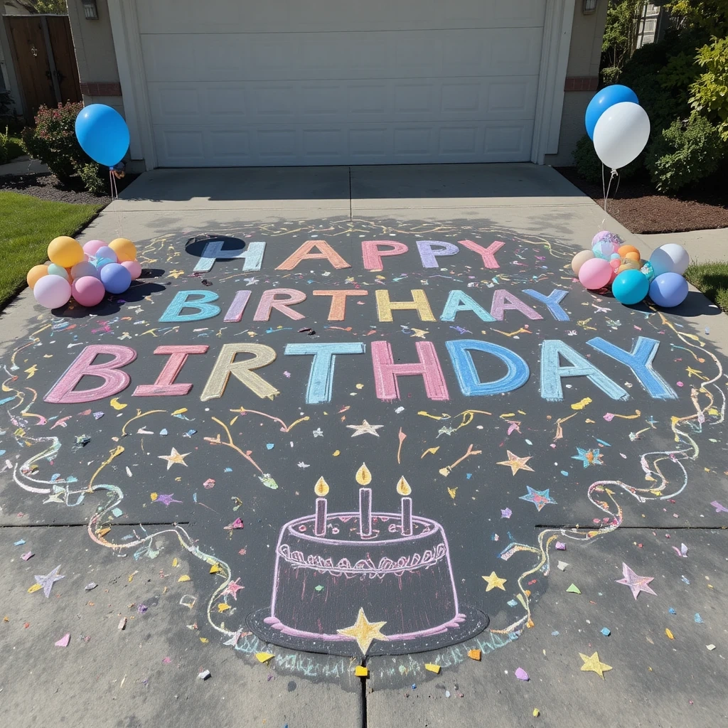 Chalk Birthday Party Decorations