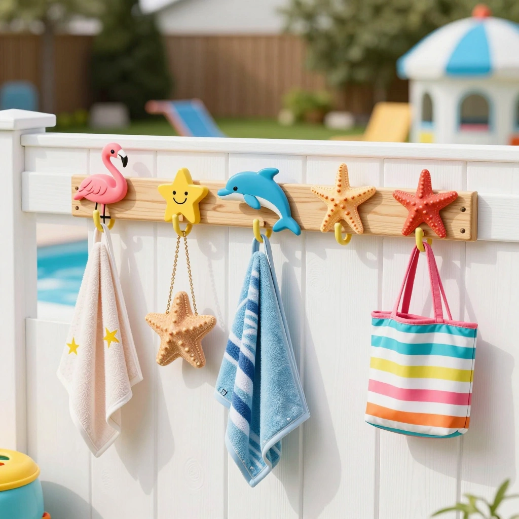 Colorful Kids' Hook Rail