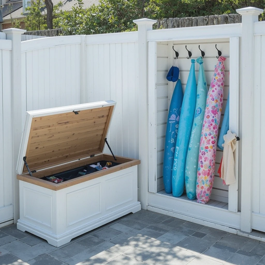 Custom Built-In Storage Bench with Float Cubby