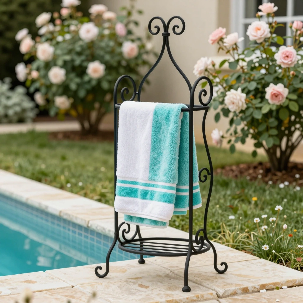 Decorative Iron Scroll Rack