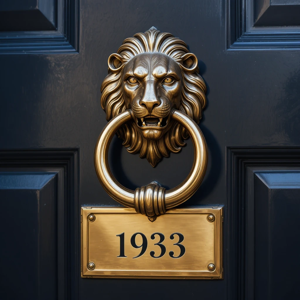 Door Knocker with Integrated Number