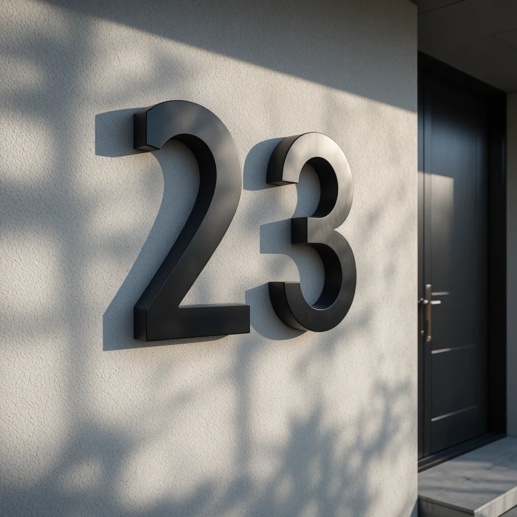 Floating Metal House Numbers