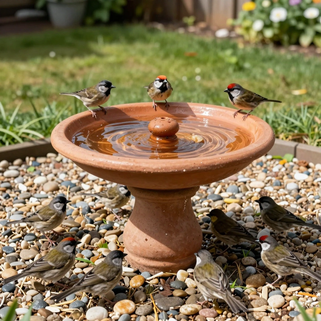 Ground-Level Puddle Bird Bath