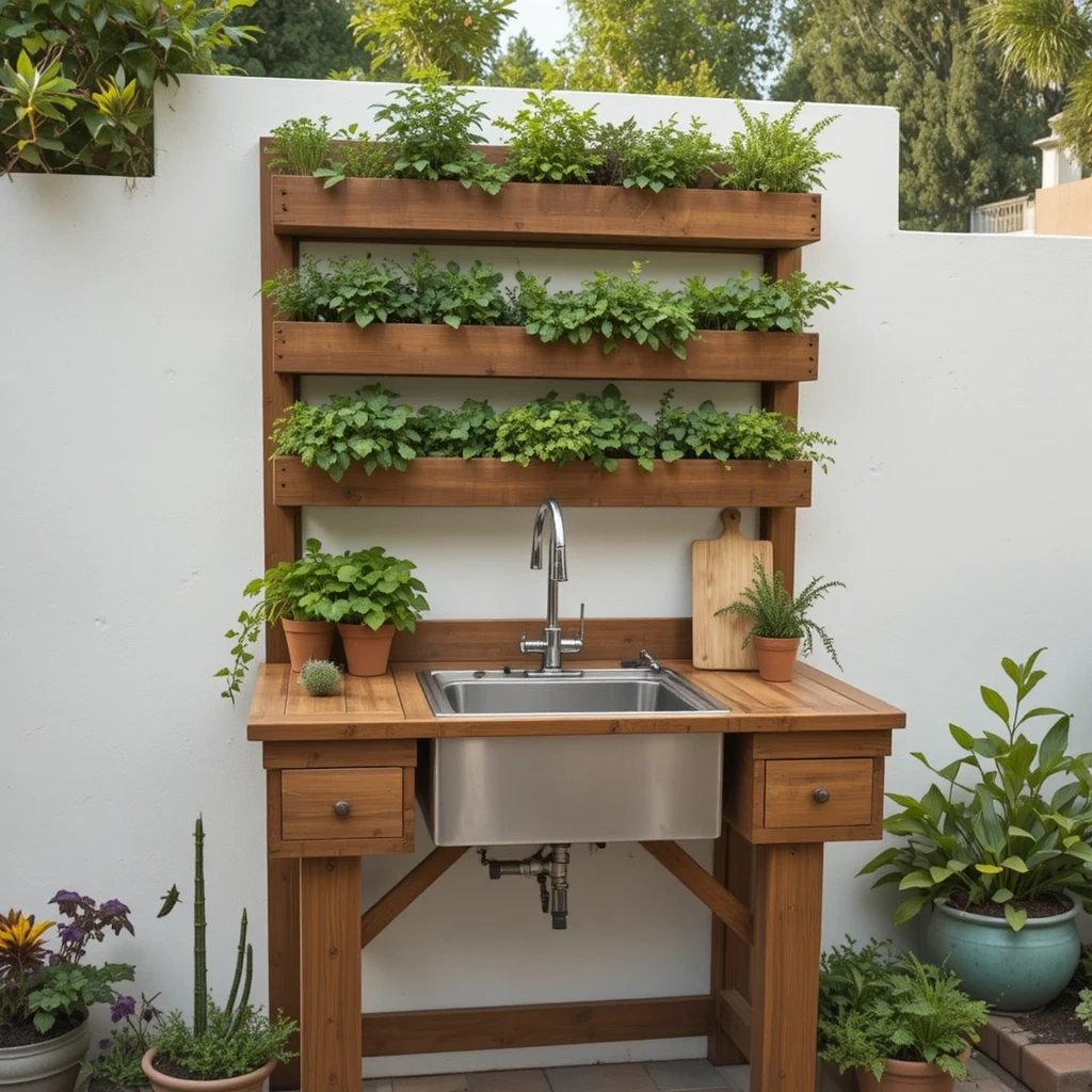 Herb Garden Sink Wall
