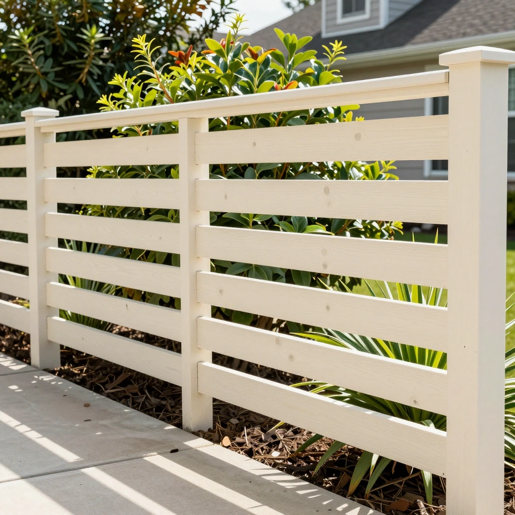 Horizontal Wood Slat Panels