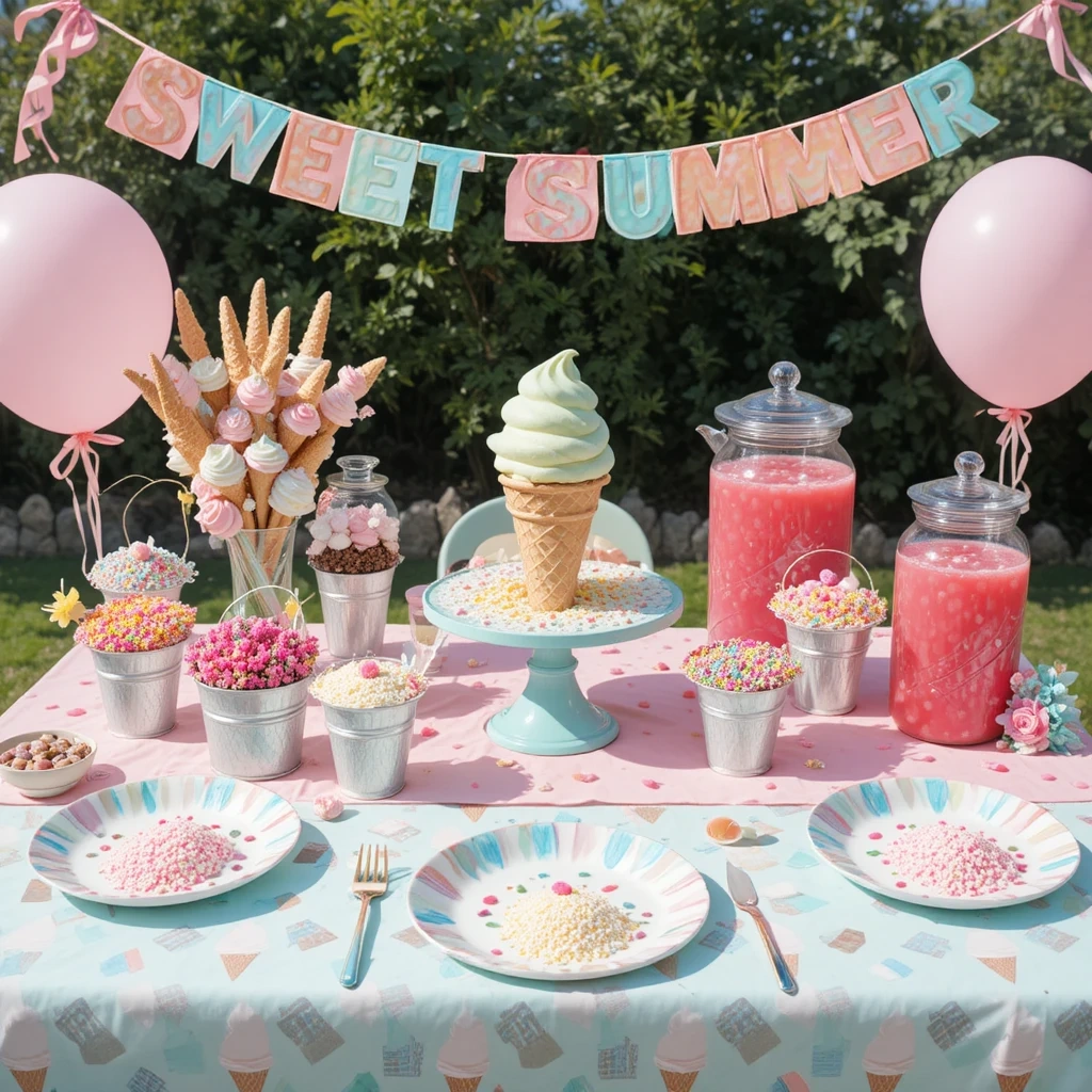 Ice Cream Social Dessert Table