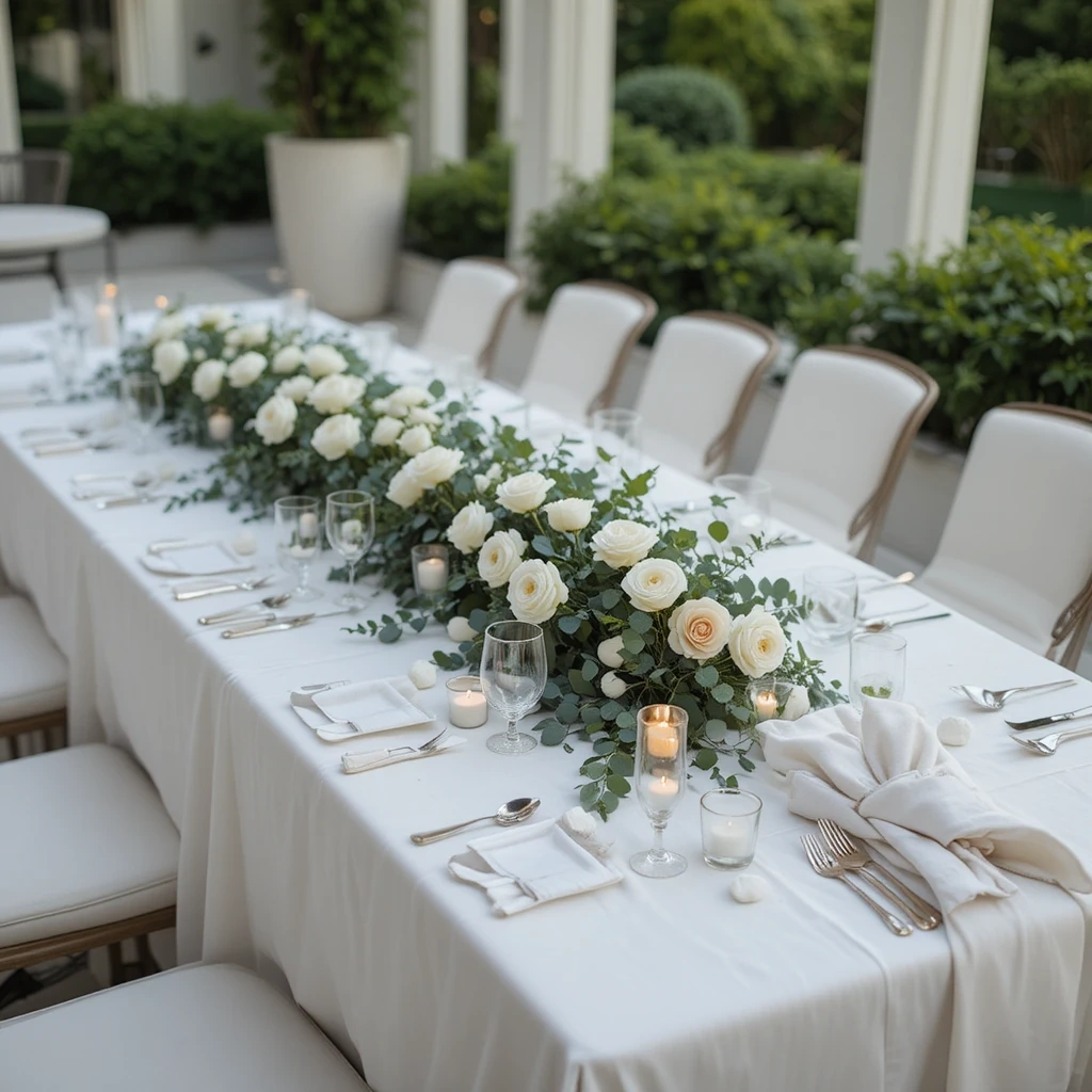 Minimalist White & Greenery Elegance