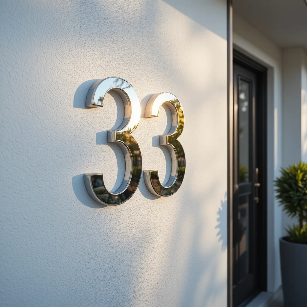 Mirror or Acrylic Number Display