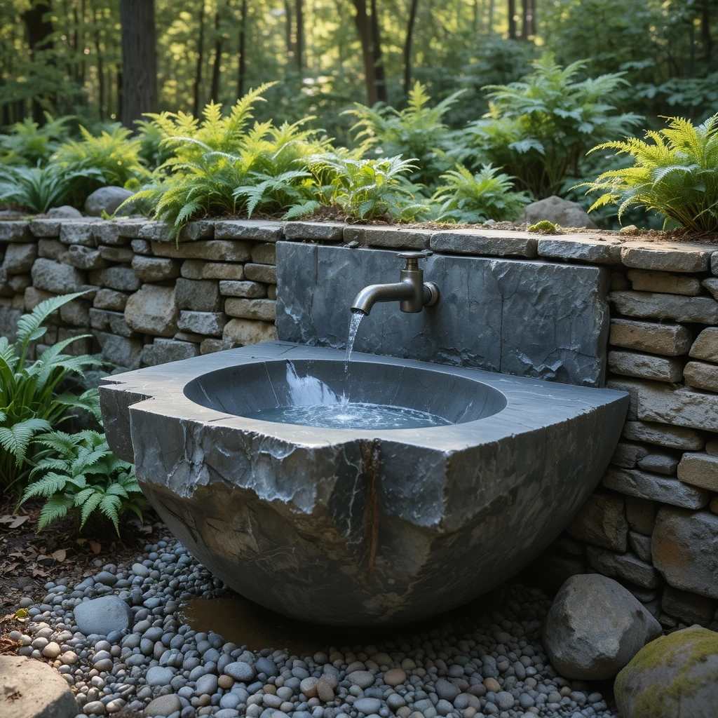 Natural Stone Outdoor Sink