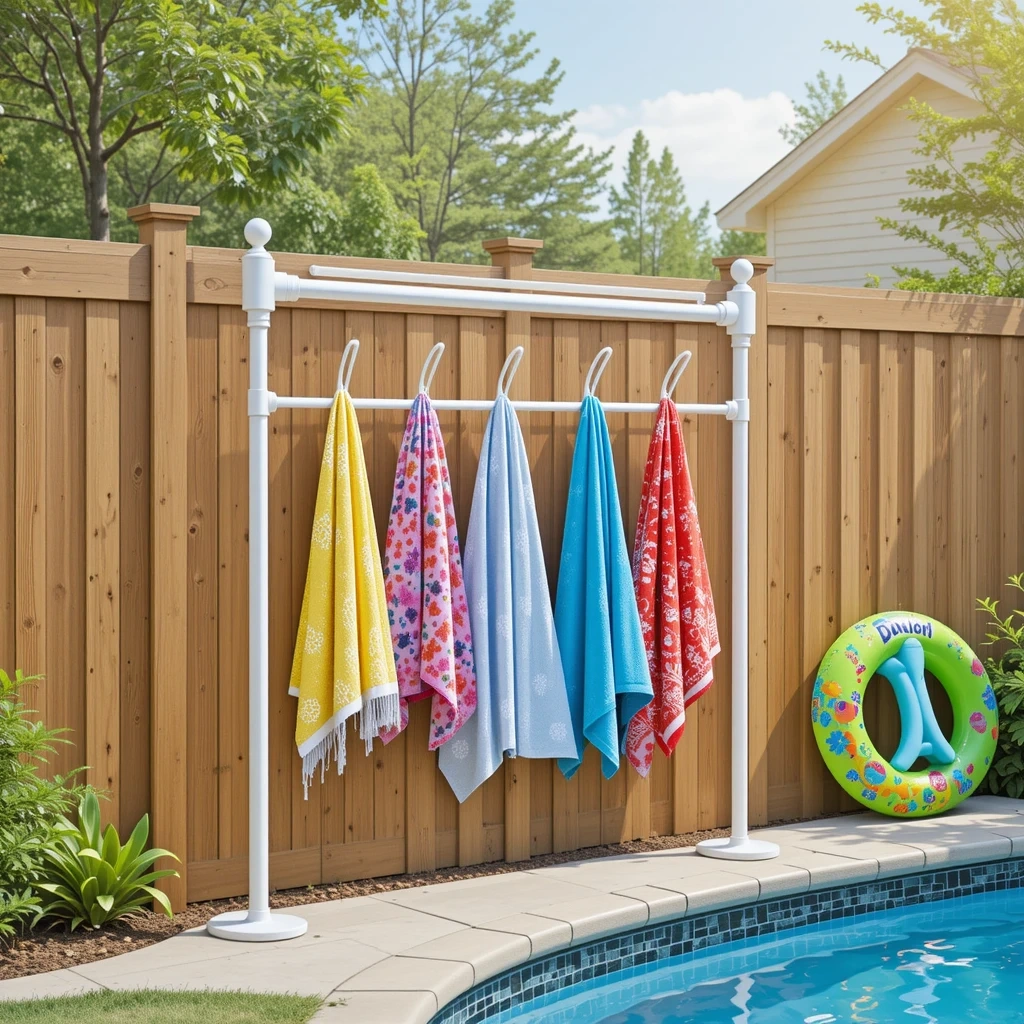 Over-the-Fence Towel Rack