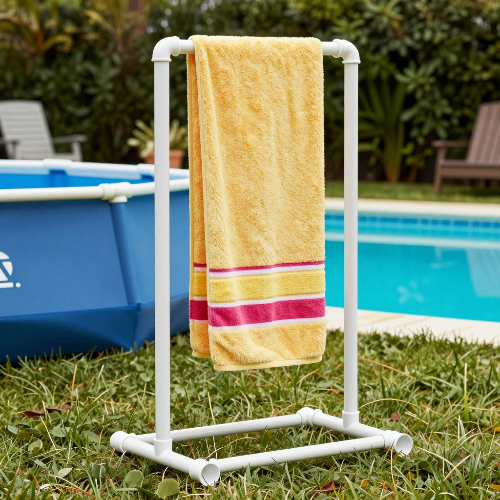 PVC Pipe Towel Rack
