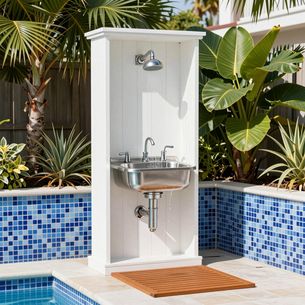 Pool & Patio Rinsing Station
