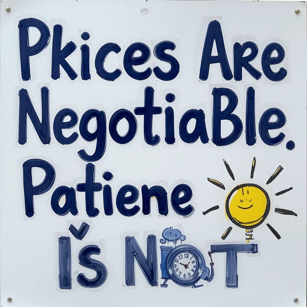 Prices Are Negotiable. My Patience Is Not