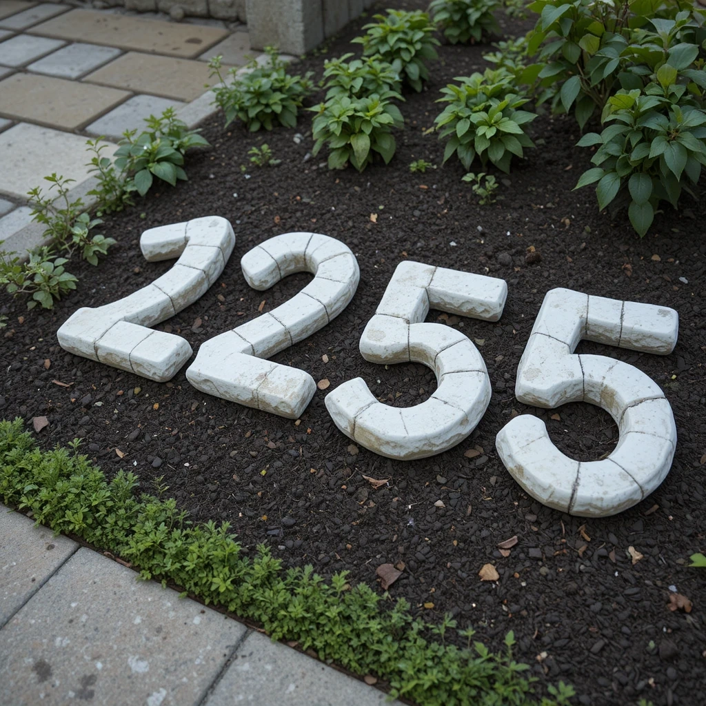 River Rock & Stone Number Display