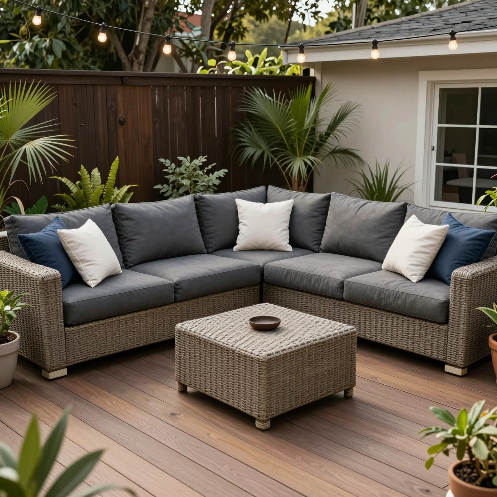 Sectional Sofa with Deep Seating