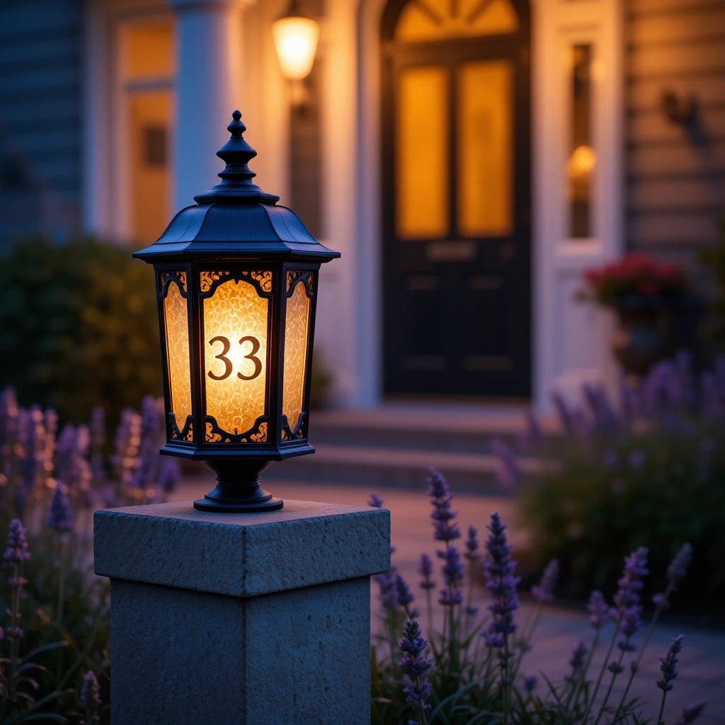 Solar Lantern with Number Panel
