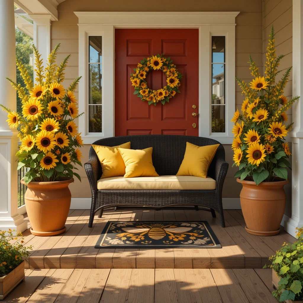 Sunflower & Yellow Accent Porch