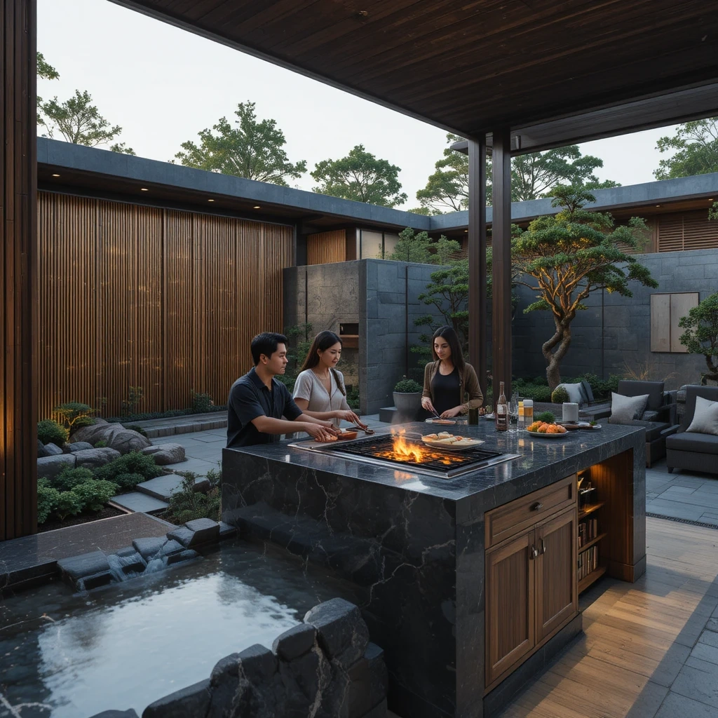 The Asian-Inspired Outdoor Kitchen