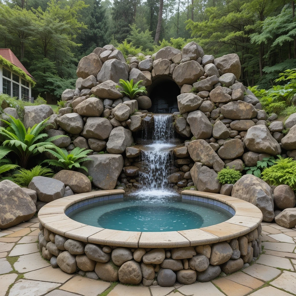The Natural Stone & Rock Hot Tub