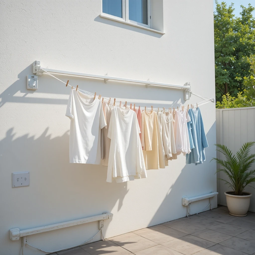 The Retractable Wall-Mounted Clothesline