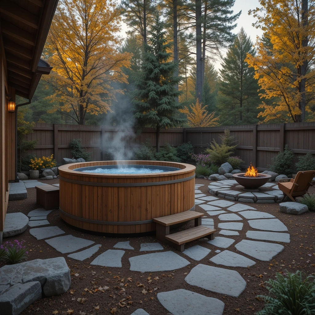 The Rustic Wood-Surround Hot Tub