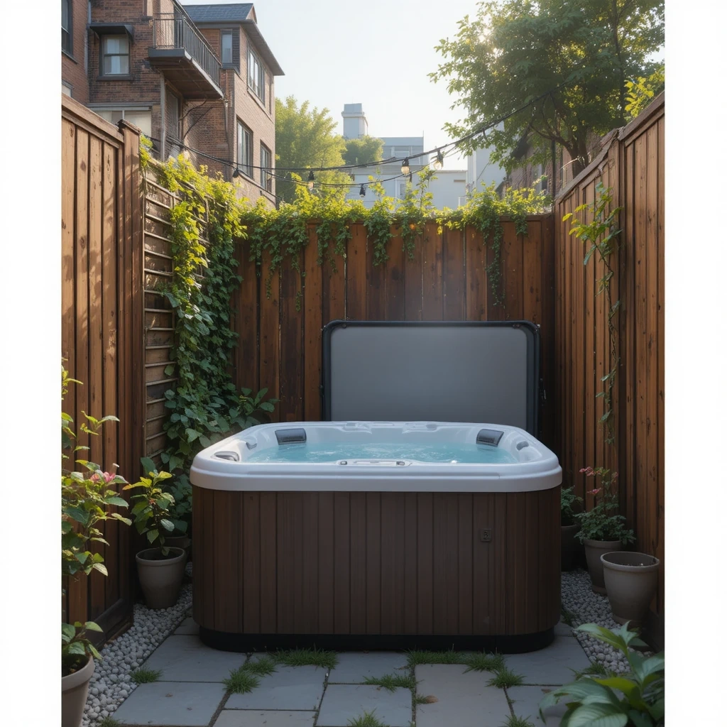 The Small Backyard Hot Tub Nook