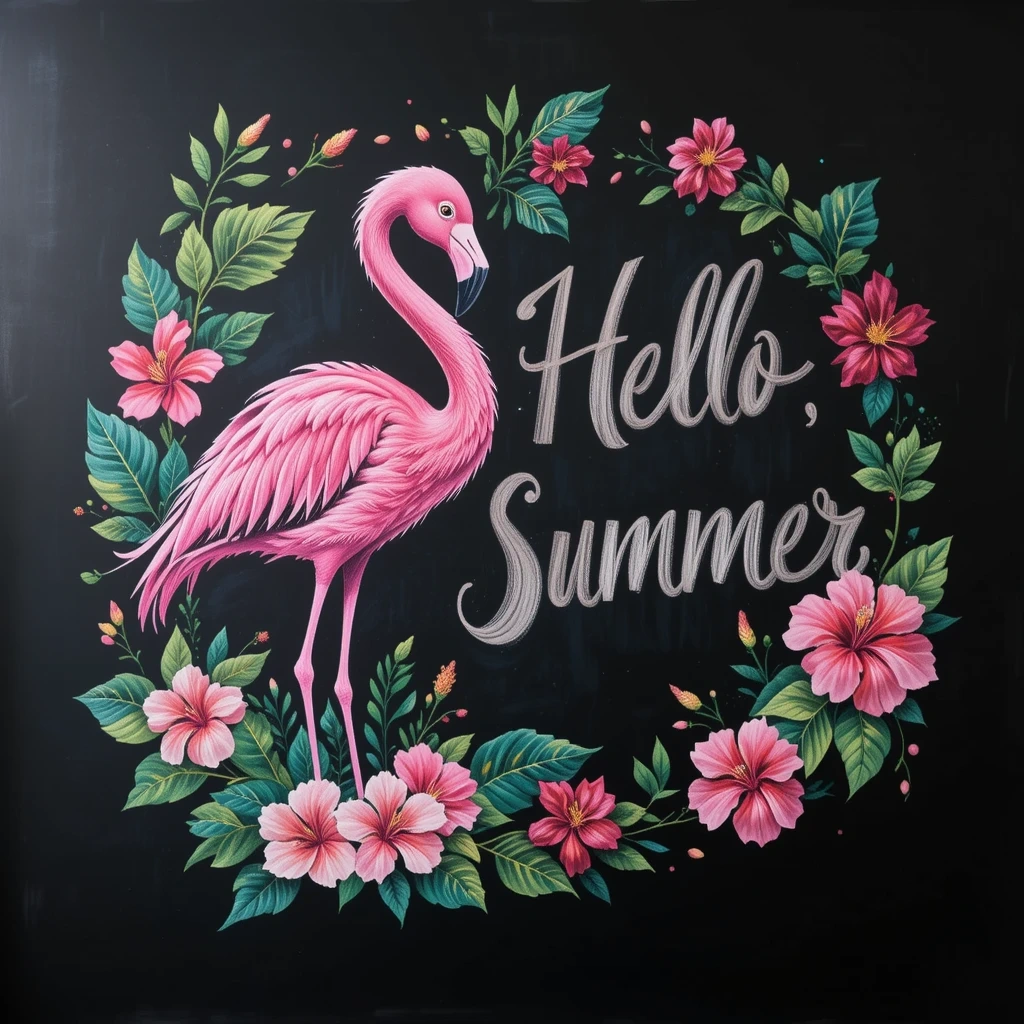 Tropical Flamingo Paradise