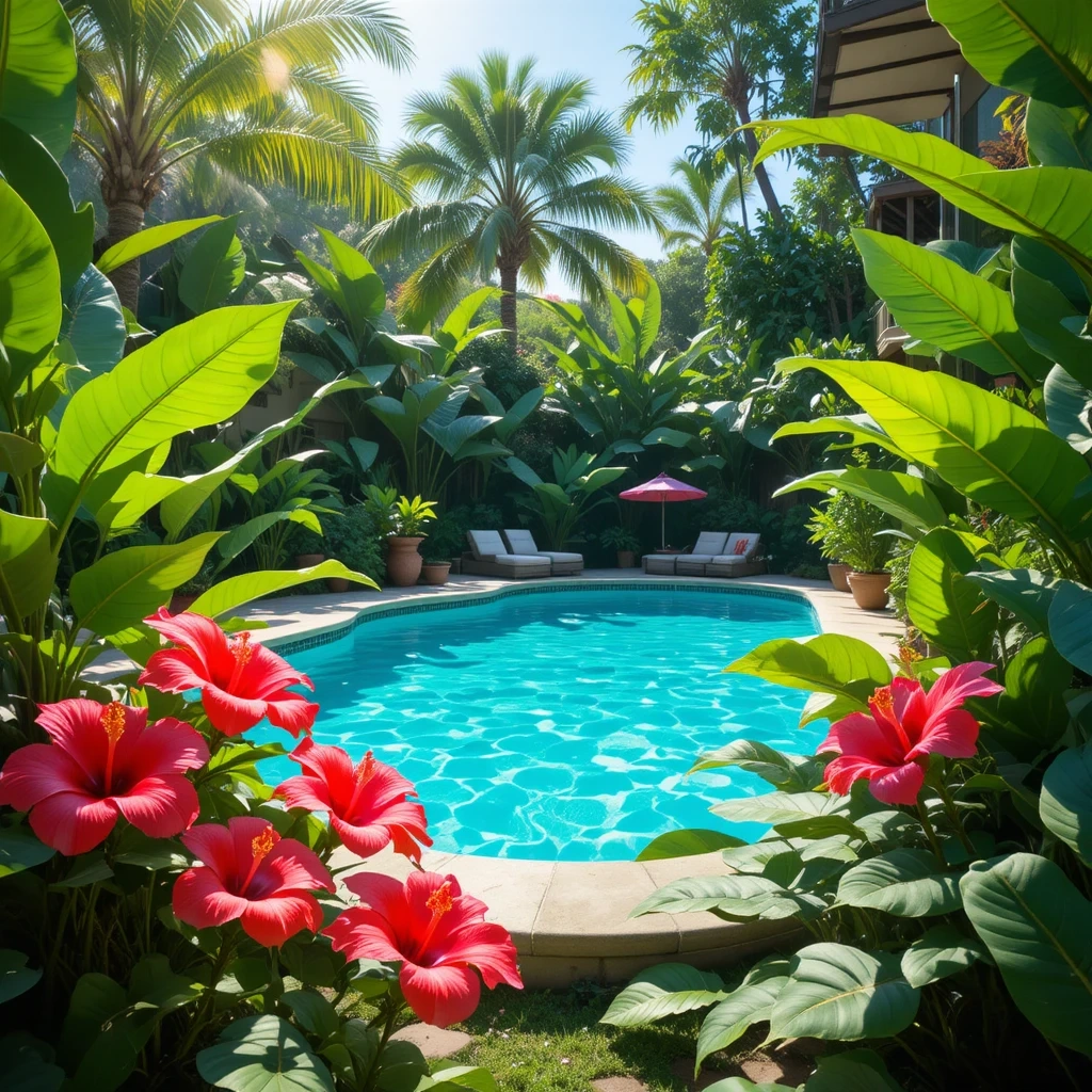 Tropical Flower Borders