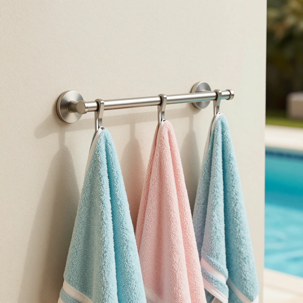 Wall-Mounted Towel Bar Hooks