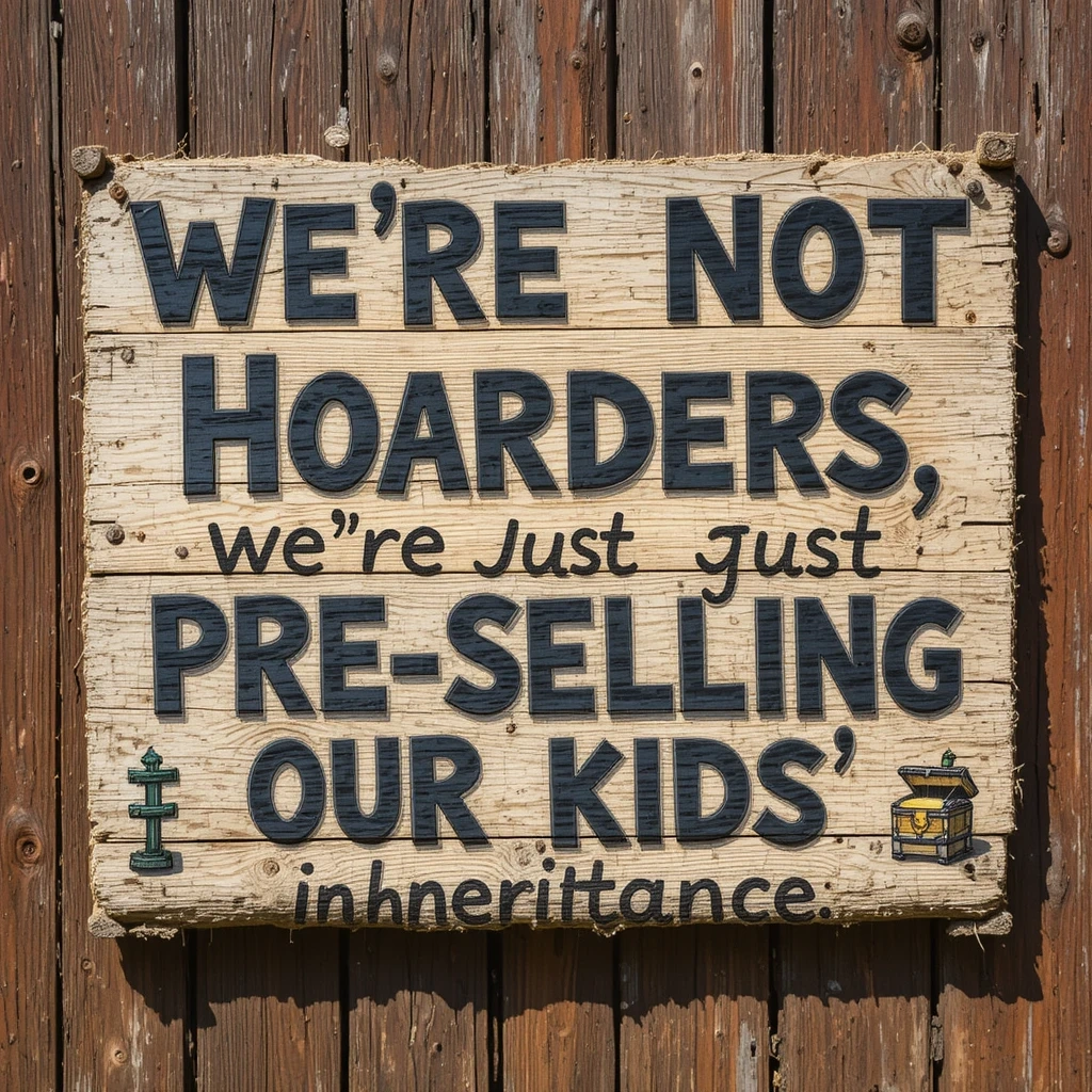 We're Not Hoarders, We're Just Pre-Selling Our Kids