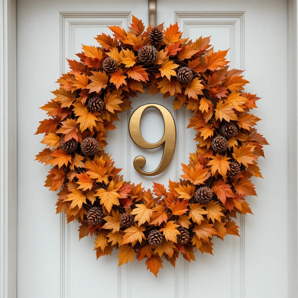 Wreath with Number Overlay